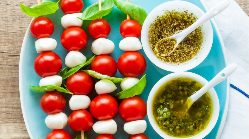 These salad skewers just sing summer.