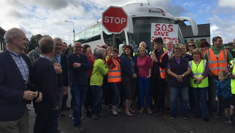 Protesters say the bus stops are a lifeline to surrounding rural communities