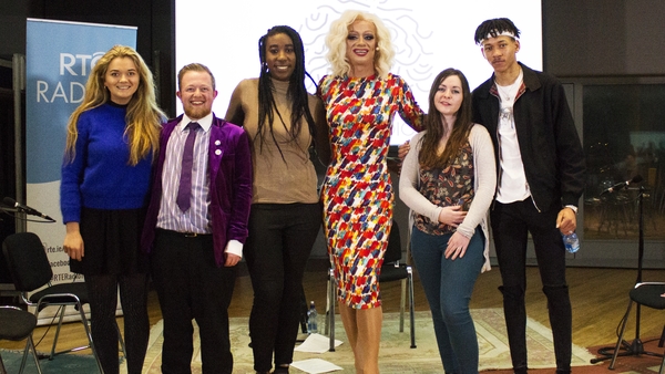 Pantisocracy: (L to R) Fionnuala Gygax, Sam Blanckensee, Ola Majekodunmi, Panti Bliss, Kerrie O'Brien & JYellowL