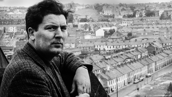John Hume pictured on a rooftop overlooking Derry's Bogside in 1970