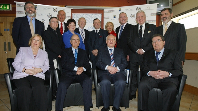 Some of the key players involved in brokering the Good Friday Agreement reunite to mark its 10th anniversary