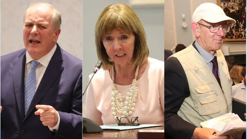 Presidential hopefuls (from left) Gavin Duffy, Joan Freeman and Patrick Feeney