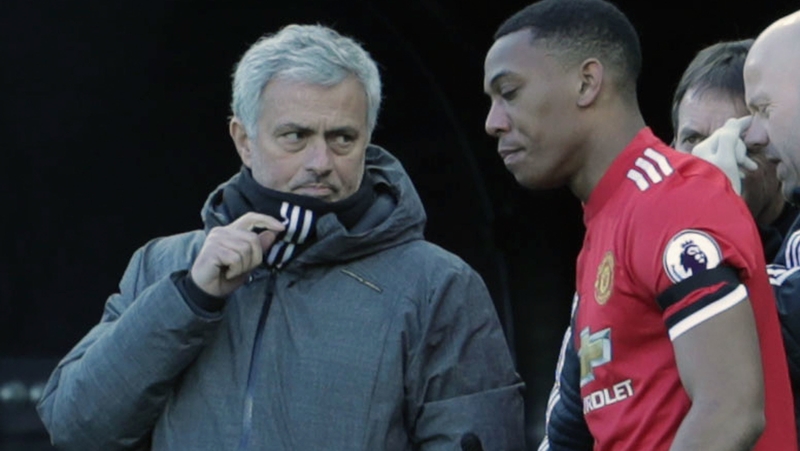 Relations appear to be strained between Jose Mourinho and Anthony Martial