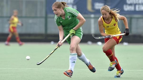 Katie Mullan in action against Spain during a friendly international in 2016