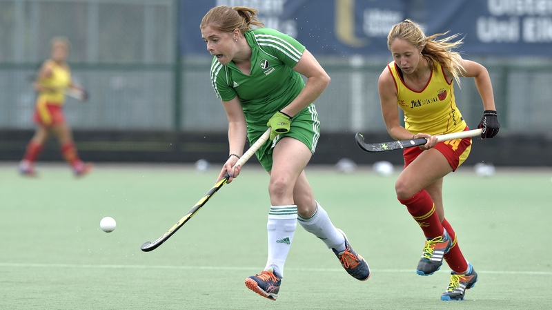 Katie Mullan in action against Spain during a friendly international in 2016