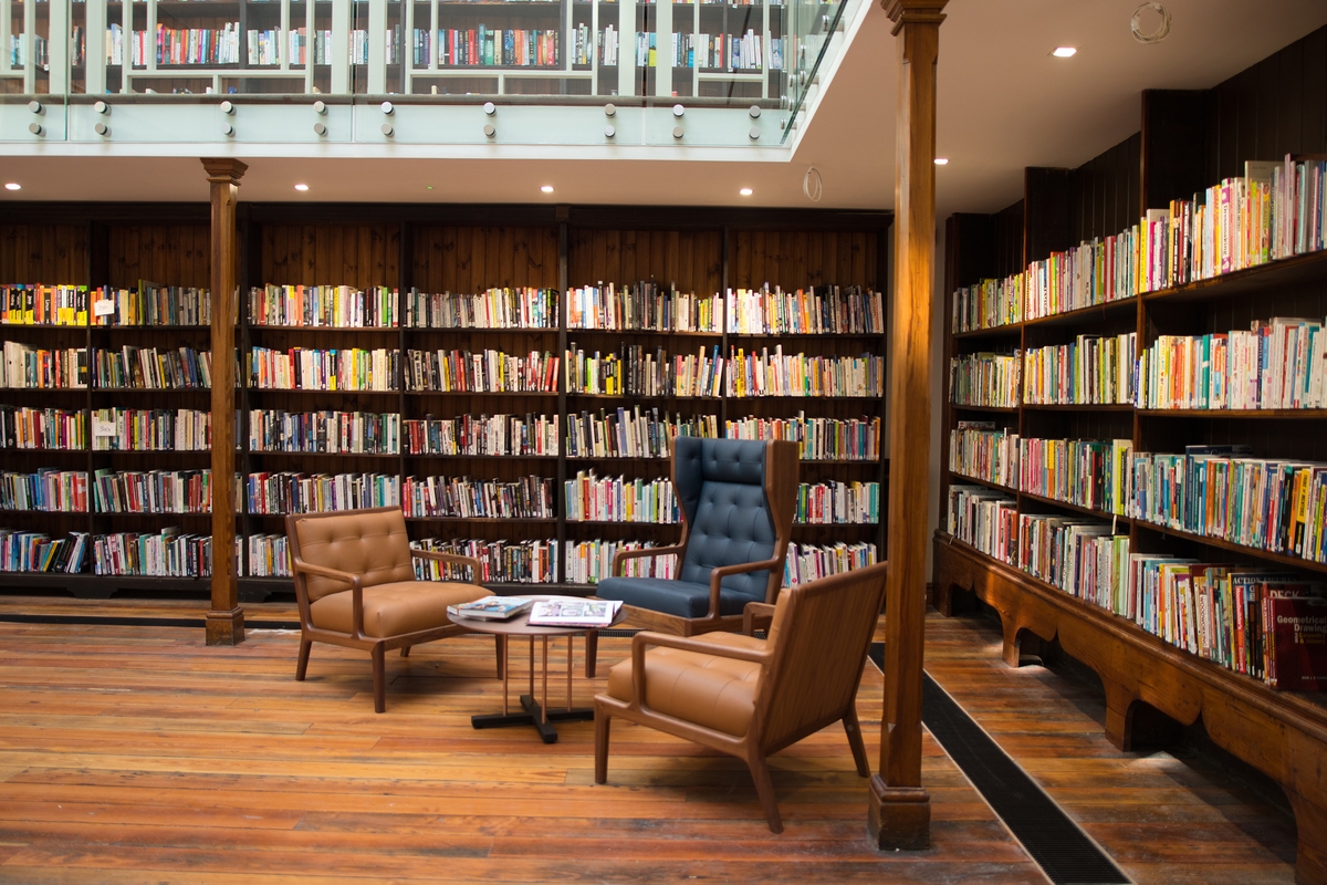 The library with the slide in it