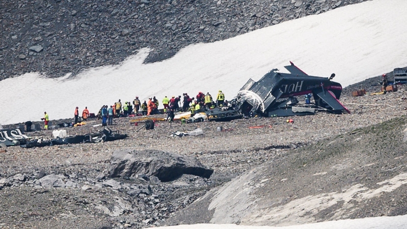The Junker JU52 HB-HOT aircraft crashed into the Piz Segnas mountain