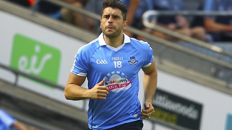 Bernard Brogan runs onto the field at Croke Park