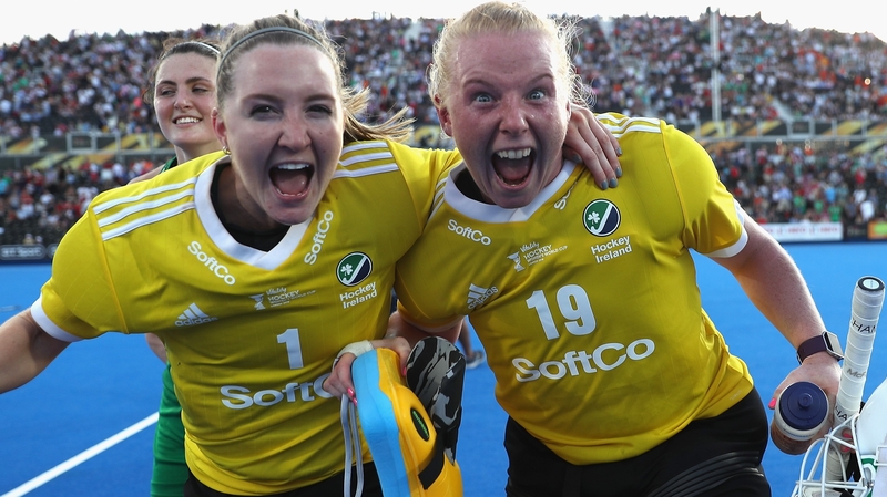 Grace O'Flanagan (L) with Ayeisha McFerran