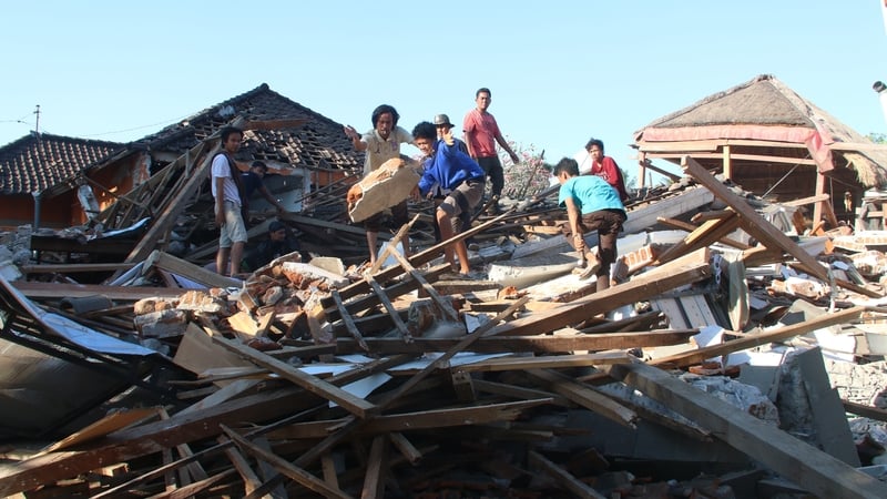 Thousands of buildings were flattened by the quake