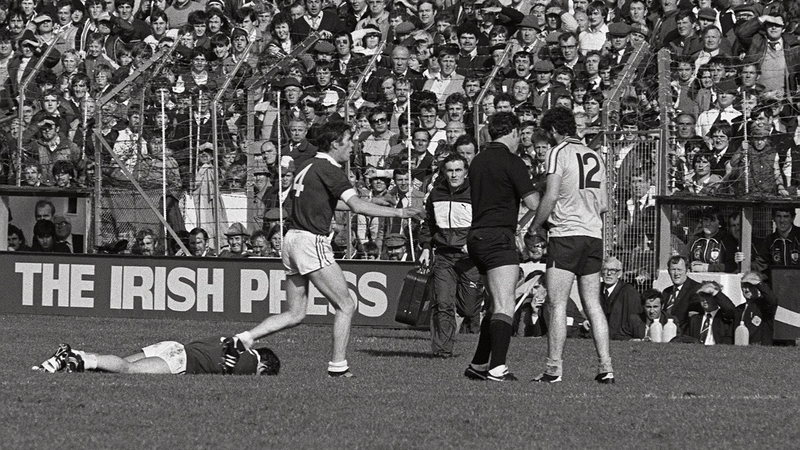 Kieran Duff about to be sent off by referee John Gough early in the second half of the All-Ireland football final