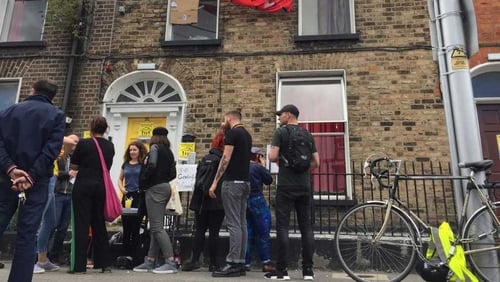 The house on Summerhill Parade has been occupied since earlier this month