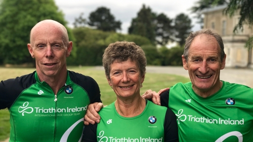 Age group triathletes Bruton, Greer and Russell