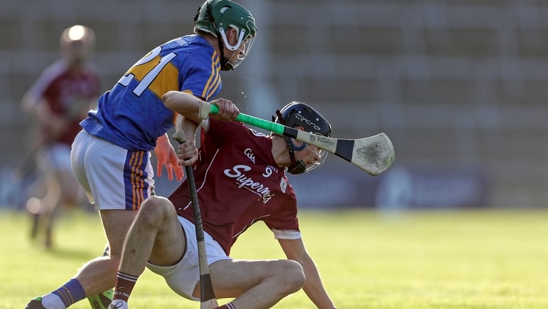 Galway's Sean Loftus and Stephen Nolan of Tipperary -