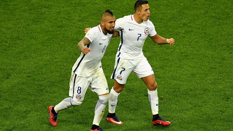 Arturo Vidal and Alexis Sanchez on international duty with Chile