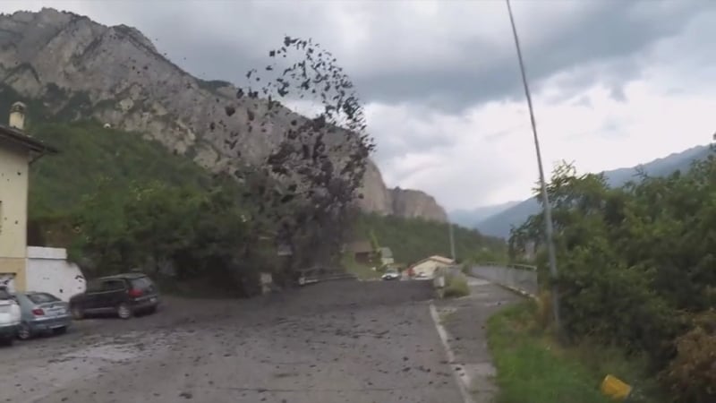Heavy rains triggered the mudslide (Pic: Delphine Thurre)