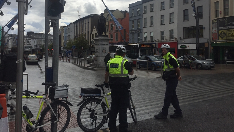 Gardaí maintaining a presence on the street today