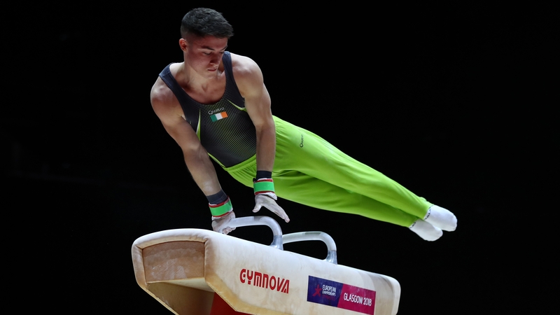Rhys McClenaghan will be in action in the Pommel Horse final from 3pm on Sunday - RTÉ One