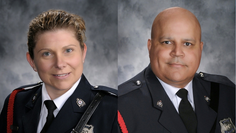 Officers Sara Mae Helen Burns, 43, and Lawrence Robert Costello, 45, were killed in the attack