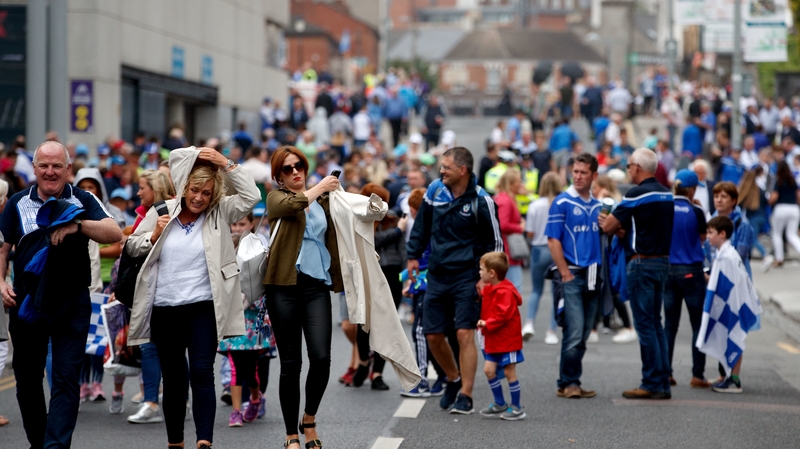 The crowds are building up outside Croke Park