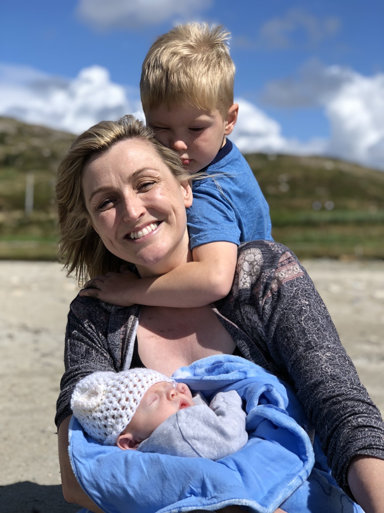 Catherine Pryce, from Clifden, Co Galway (pictured with her son Louis, 4, and baby Patrick)