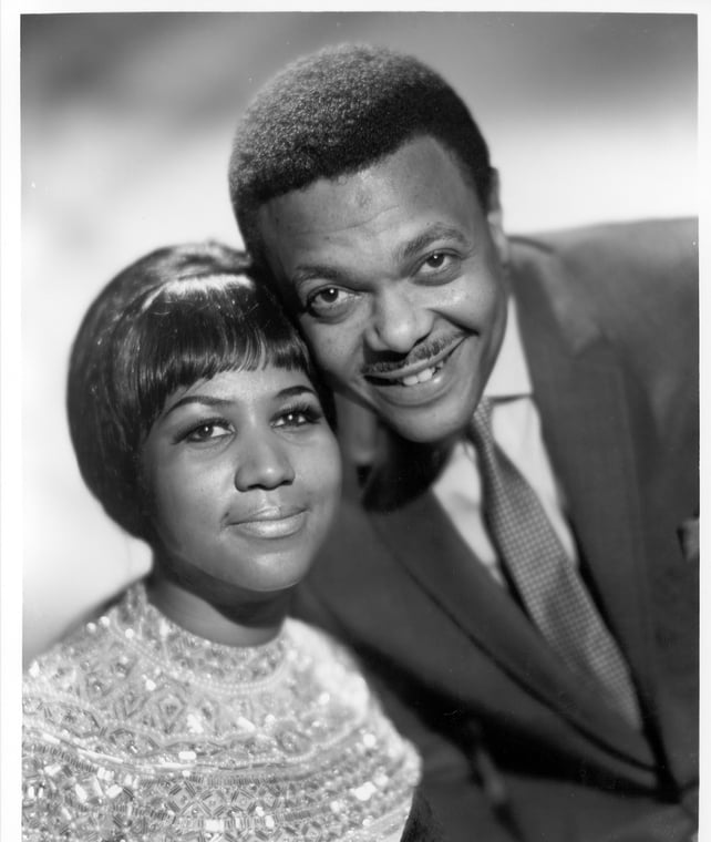 Aretha Franklin with her first husband and former manager (Photo by Michael Ochs Archives/Getty Images)