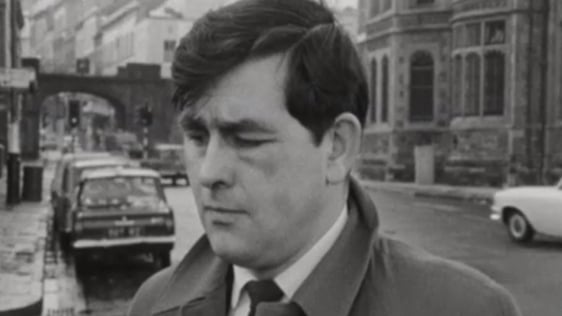 Paul Grace, chief steward of DCAC (Derry City Action Committee), talks to RTÉ News reporter, Barry …