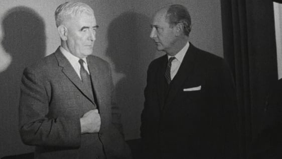 Nationalist Party leader, Eddie McAteer, meets the Taoiseach, Jack Lynch, to discuss the situation …