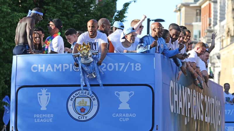 City won the Premier League at a canter during a record-breaking 2017-18 season, reaching 100 points and finishing 19 clear of their nearest rivals Manchester United.
