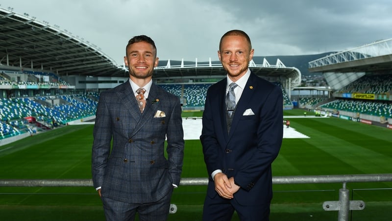 Carl Frampton, left, and Luke Jackson go head-to-head at Windsor Park