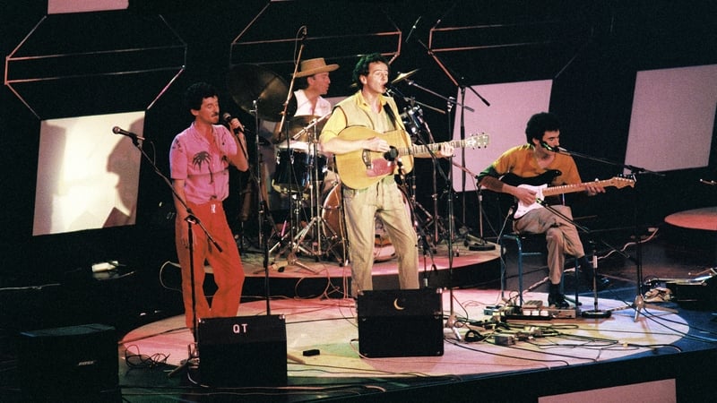 Greg Boland, far right, as a member of Scullion in a 1983 RTÉ special