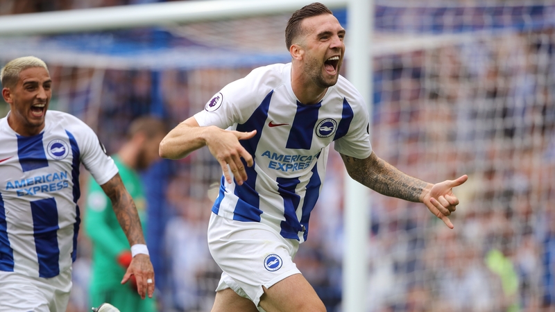 Shane Duffy celebrating his goal.