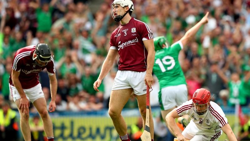 Padraic Mannion, Daithi Burke and goalkeeper Fergal Flannery despair after Shane Dowling scores.