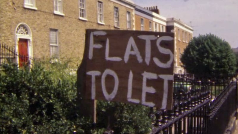 A sign of the times in Rathmines in Dublin in 1984. Photo: RTÉ