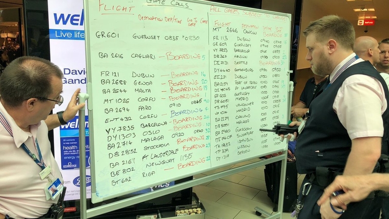 Pictures showed people crowding to see their gate numbers (Pic: Edmund von der Burg - @evdb)