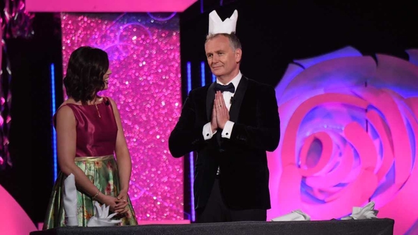 Dáithí being a good sport on stage