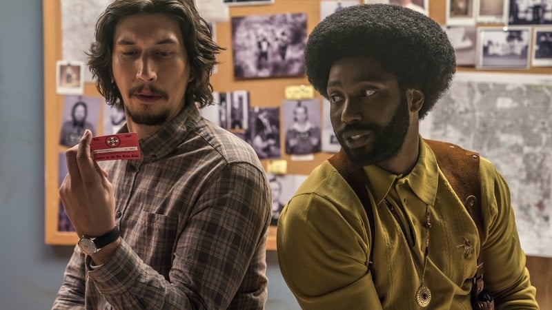 Driver and Washington in BlacKkKlansman