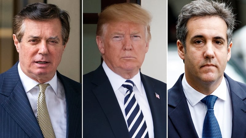 Court cases involving two figures previously close to Donald Trump cast shadow over his presidency