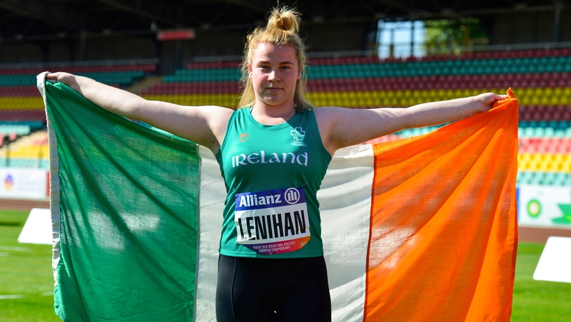 Noelle Lenihan claimed a world record throw on her way to a gold medal
