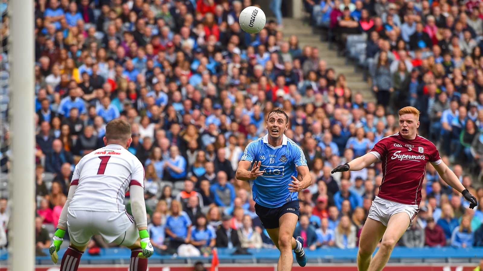 Cormac Costello fists a point from close range in Dublin's semi-final win over Galway