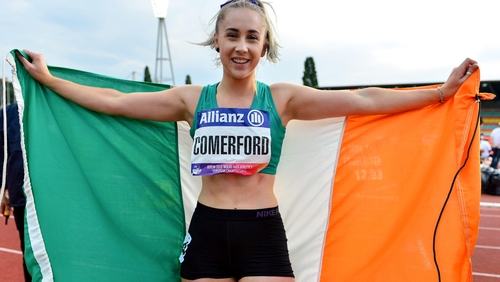 Orla Comerford celebrates