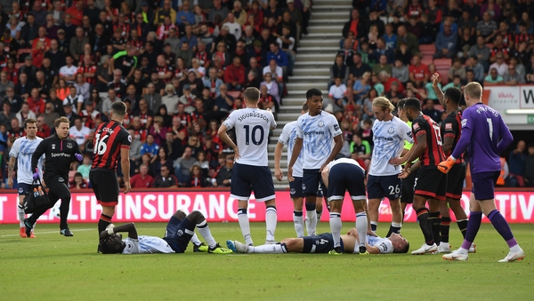 Michael Keane suffered a fractured skill after clashing with a team-mate