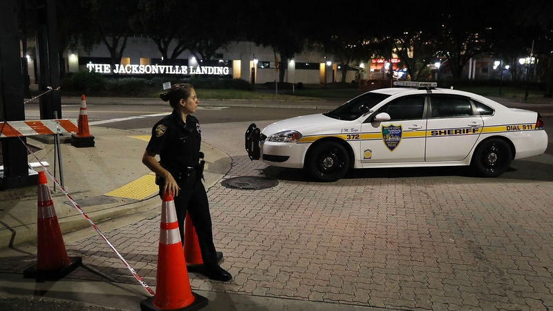 Police cordon off the area around the scene of the attack
