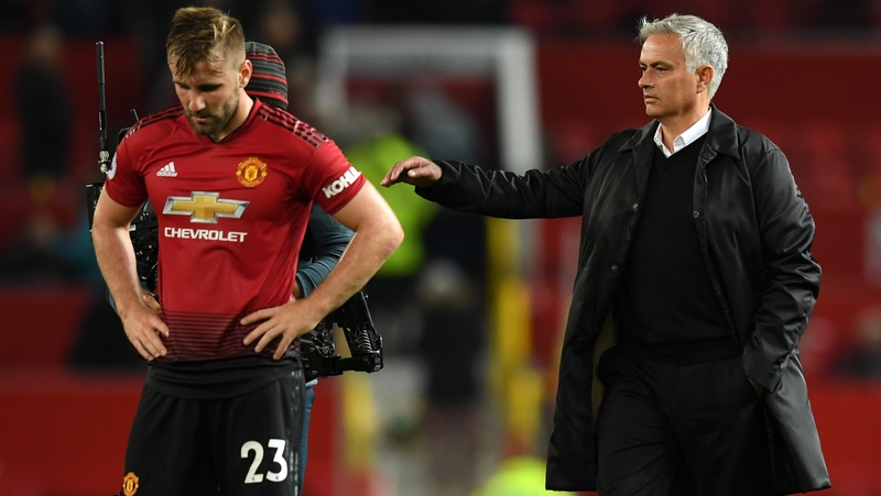 Jose Mourinho offers support to Luke Shaw following the 3-0 defeat to Tottenham