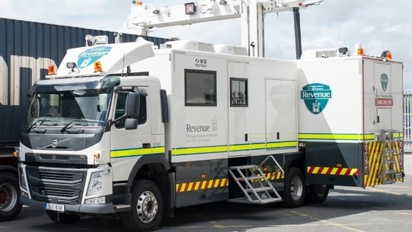The drugs were found during the x-ray of a container that had arrived on a ferry into Dublin