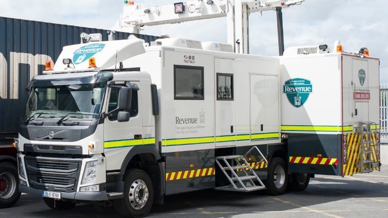 The drugs were found during the x-ray of a container that had arrived on a ferry into Dublin