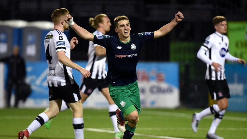 Dylan Watts celebrates converting the winning penalty