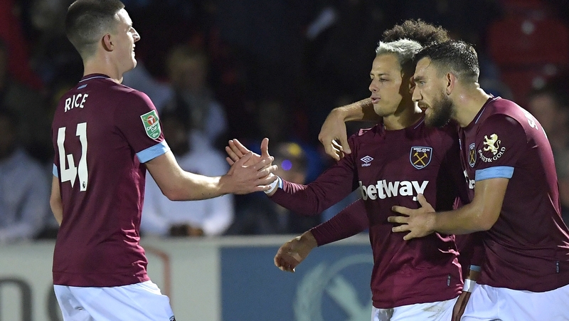 Declan Rice helped West Ham beat AFC Wimbledon 3-1 last night