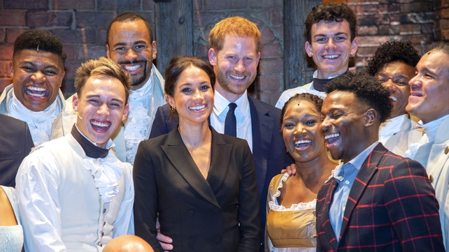 Prince Harry and Meghan Markle at Hamilton