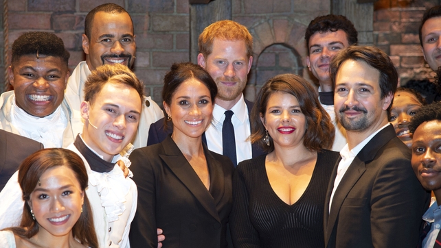 Prince Harry and Meghan Markle at Hamilton